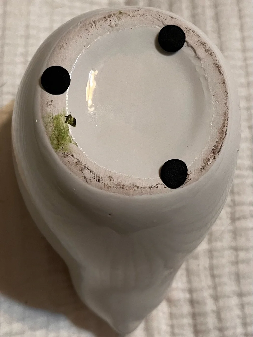 White Glossy Ceramic Bird Plant Pot